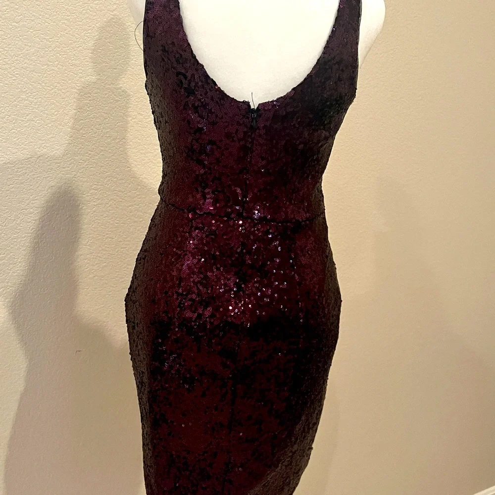 Burgundy sequin dress. Small. - Picture 1 of 3